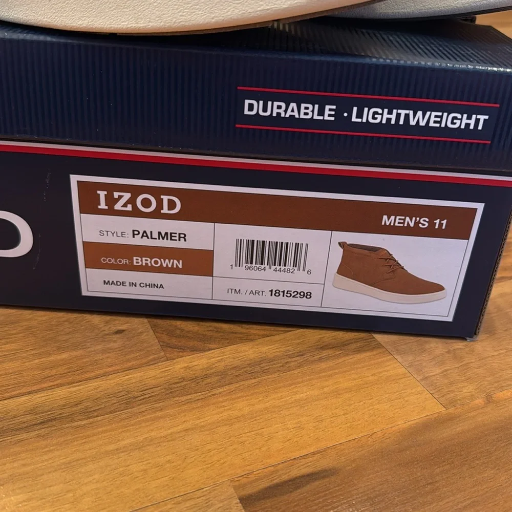 IZOD men chukka style shoe Palmer color brown men’s size 11‎ casual, dress, lace